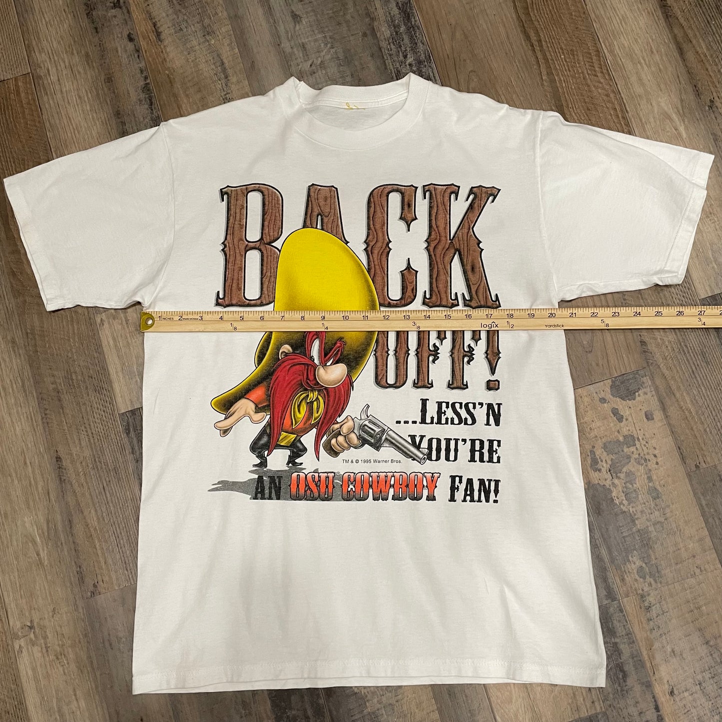 OSU OKLAHOMA STATE LOONEY TUNES YOSEMITE SAM T-SHIRT SIZE L
