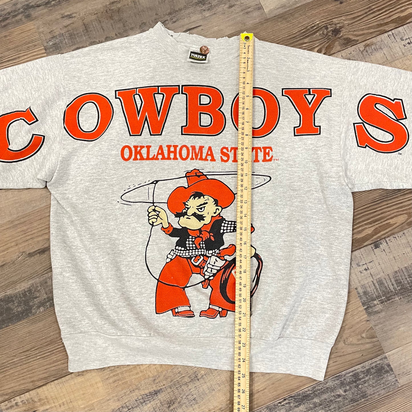 OSU COBOYS SPELLOUT LASSO PETE SIZE XL (MEASURES MEDIUM)