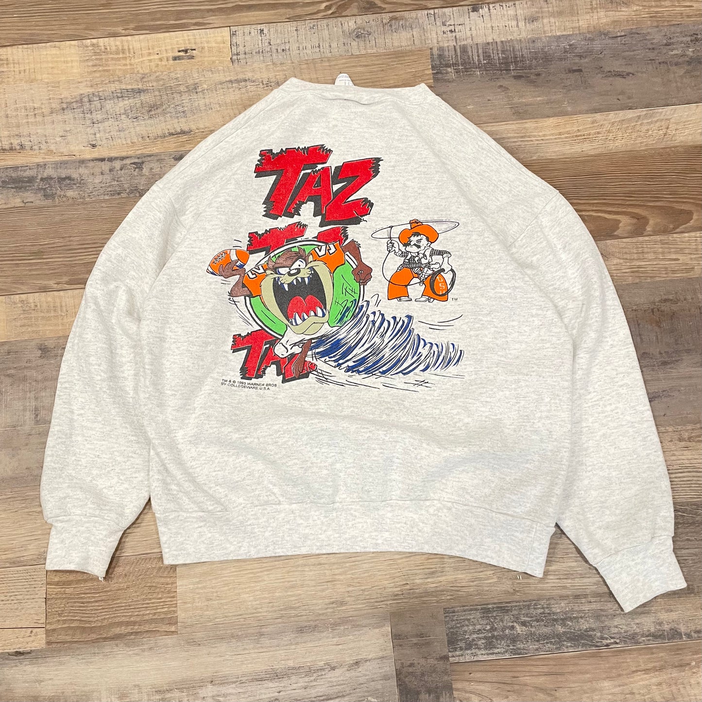 OSU COWBOYS LOONEY TUNES TAZ & PETE CREW XL (MEASURES M)