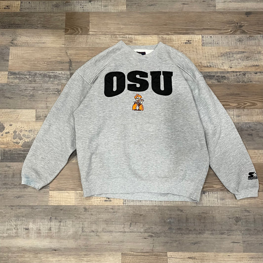 OSU STARTER EMBROIDERED CREWNECK SIZE LARGE